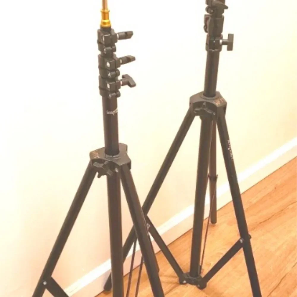 2 Photo Light Stands fully adjustable Tripods 54